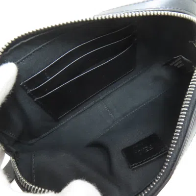 Pre-owned Fendi Black Brown Red Color Pvc Leather Shoulder Bag ()