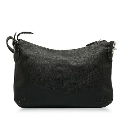 Pre-owned Fendi Black Leather Shoulder Bag ()