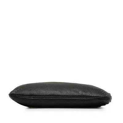 Pre-owned Fendi Black Leather Shoulder Bag ()