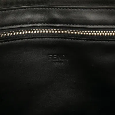 Pre-owned Fendi Black Nylon Leather Shoulder Bag Tote Bag ()