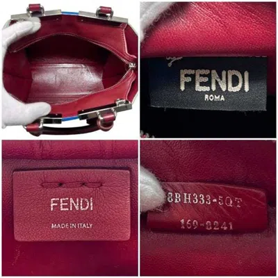Pre-owned Fendi Bordeaux Leather Handbag Shoulder Bag () In Burgundy