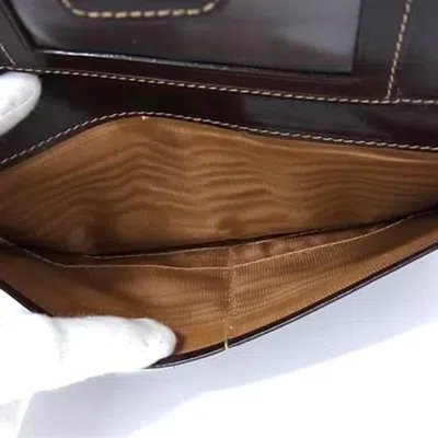 Pre-owned Fendi Brown Canvas Leather Long Wallet (bi-fold) ()
