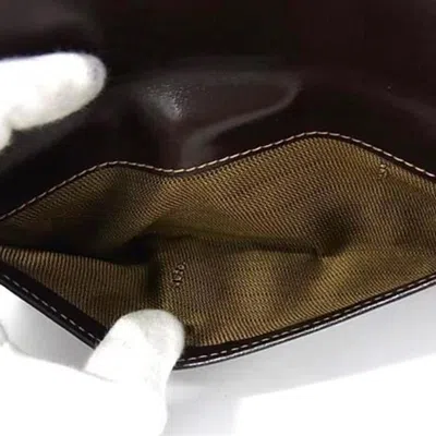 Pre-owned Fendi Brown Canvas Leather Long Wallet (bi-fold) ()
