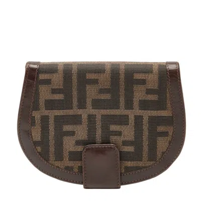 Pre-owned Fendi Brown Canvas Leather Wallet (bi-fold) ()
