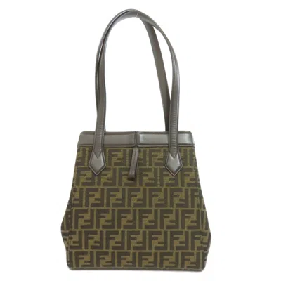 Pre-owned Fendi Brown Canvas Tote Bag ()