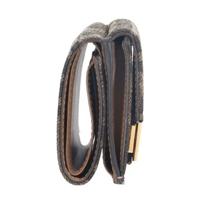 Pre-owned Fendi Brown Fabric Wallet (tri-fold) ()