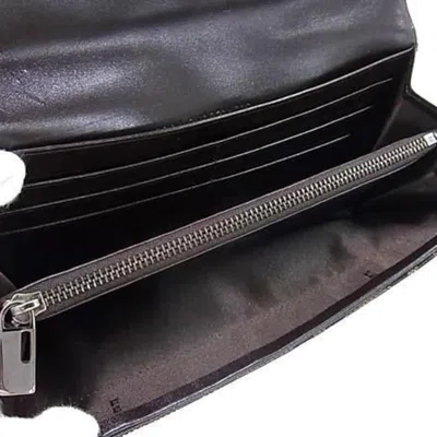 Pre-owned Fendi Brown Leather Canvas Long Wallet (bi-fold) ()