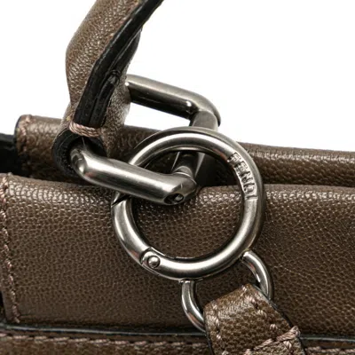 Pre-owned Fendi Brown Leather Handbag Shoulder Bag ()