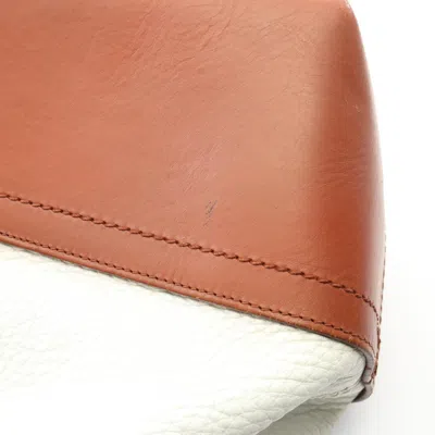 Pre-owned Fendi Brown Navy White Leather Shoulder Bag ()