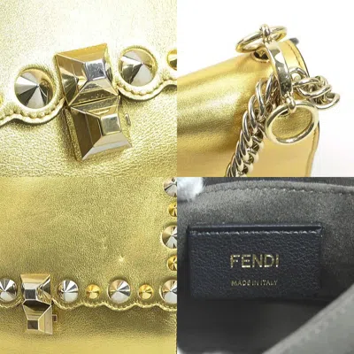 Pre-owned Fendi Gold Silver Leather Shoulder Bag () In Multi