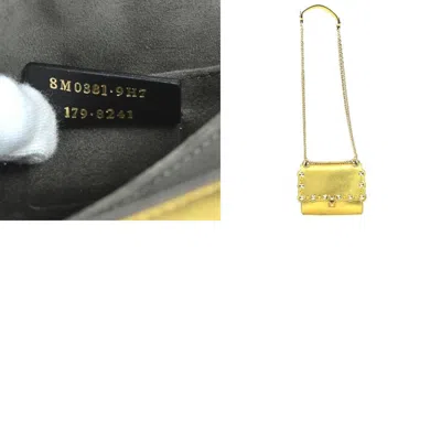 Pre-owned Fendi Gold Silver Leather Shoulder Bag () In Multi