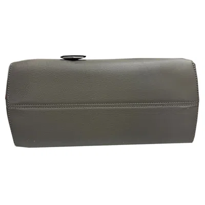 Pre-owned Fendi Gray Leather Handbag Shoulder Bag ()