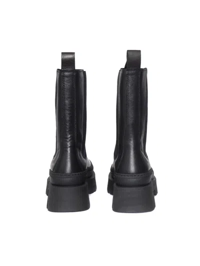 Copenhagen Elastic-panel Platform Boots In Black