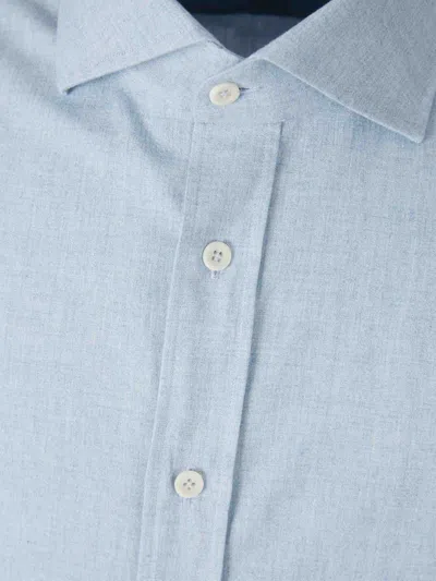 Atelier Munro Buttoned Collar Shirt In Blue