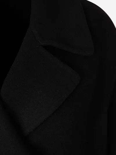 Peserico Short Wool Coat In Black