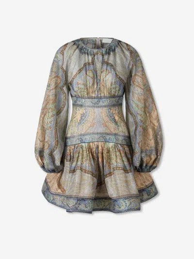 Zimmermann Mini Wanderlust Dress In Multi