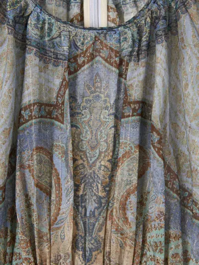 Zimmermann Mini Wanderlust Dress In Multi