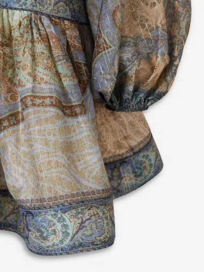 Zimmermann Mini Wanderlust Dress In Multi