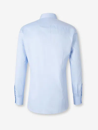 Atelier Munro Plain Dress Shirt In Blue