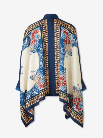 La Doublej Foulard Printed Silk Twill Shirt In Multi