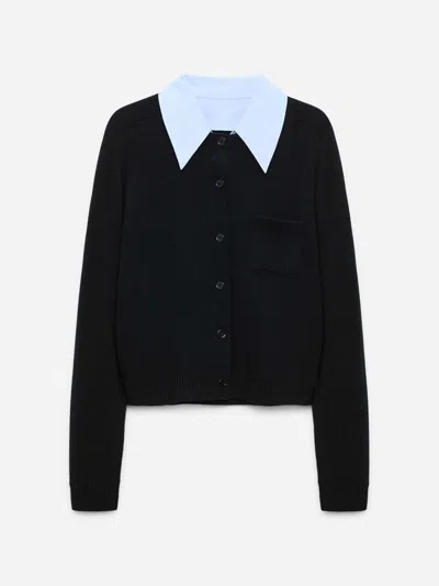 Dorothee Schumacher Elegant Statements Wool And Cashmere Cardigan In Black