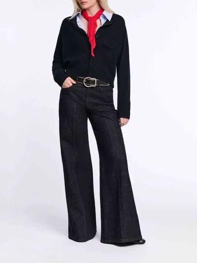 Dorothee Schumacher Elegant Statements Wool And Cashmere Cardigan In Black