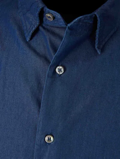 Brioni Classic Collar Buttoned Dress Shirt In Blue