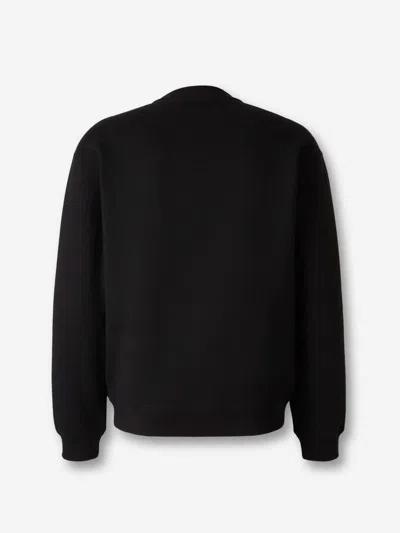 Valentino Crew Neck Sweatshirt Made In Italy In Black
