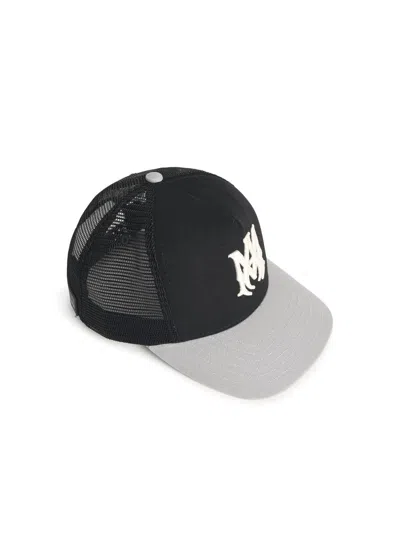 Amiri Black Cotton Cap Men In Black