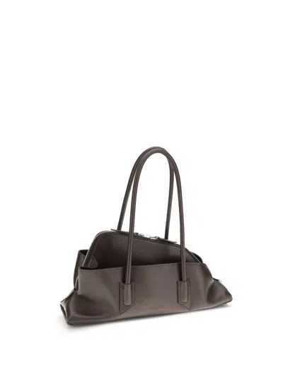 Attico La Passeggiata Small Shoulder Bag In Brown