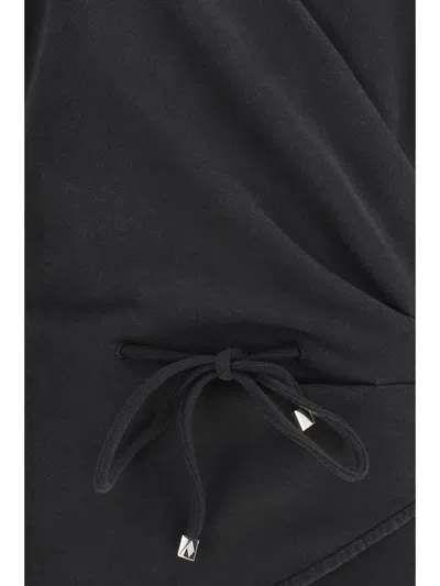 Attico Short Dress With Hood In Black