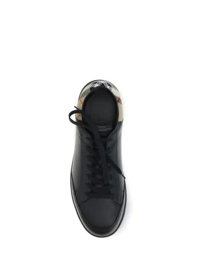 Burberry Set Leather Sneakers In Black