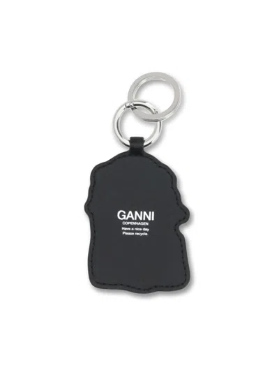 Ganni Women Poodle Key Ring In Gray