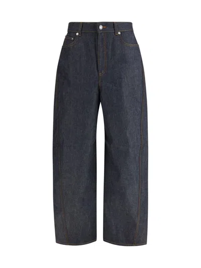 Givenchy Cocoon Cropped Jeans In Blue