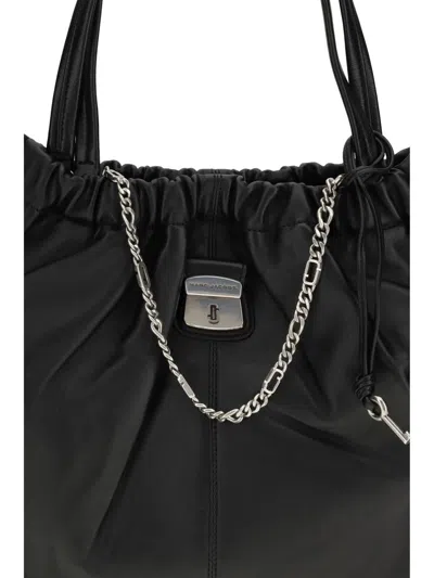 Marc Jacobs Leather Shoulder Bag With Chain And Straps In Black