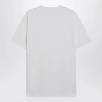 Givenchy White Cotton And Silk T-shirt With Jacquard Logo Men In White