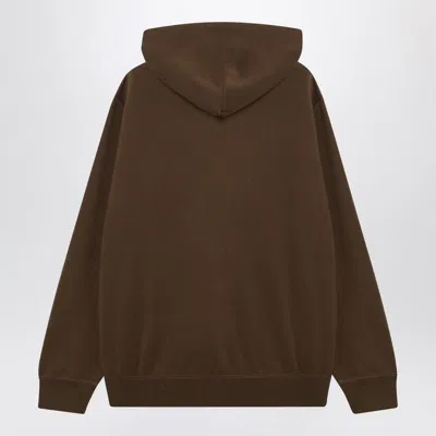 Polo Ralph Lauren Logo Hooded Sweatshirt In Brown