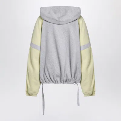 Attico Grey/light Yellow Bomber Sweatshirt In Gray