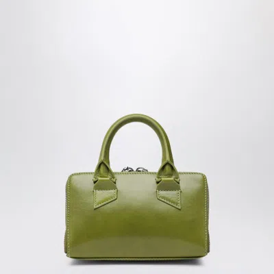 Attico Mini Friday Leather Top Handle Bag In Green