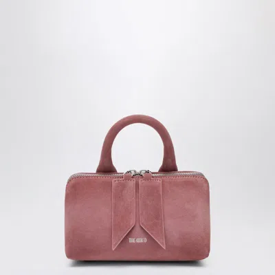Attico Mini Friday Suede Top Handle Bag In Pink