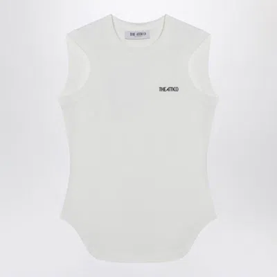 Attico The  Tank Top With Shaped Hem In White