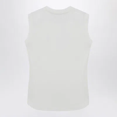 Attico The  Tank Top With Shaped Hem In White