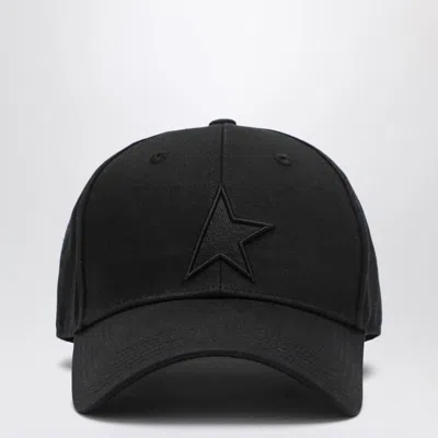 Golden Goose Black Baseball Cap With Star Women In Black