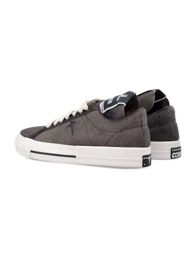 Rick Owens Drkshdw X Converse Onestar Pony Hair Sneakers In Gray