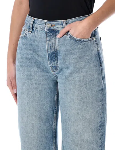 Anine Bing Five-pocket Denim Trousers Featuring Belt Loops In Blue