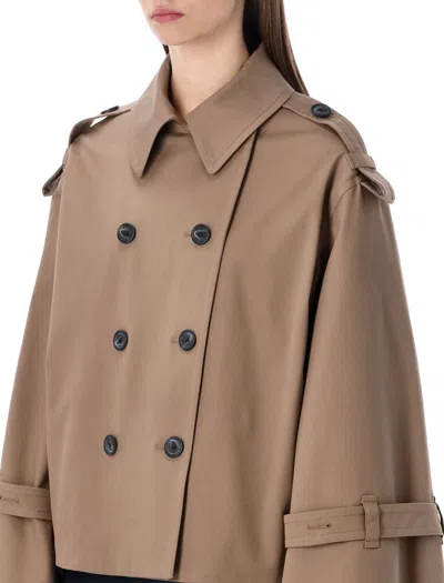 By Malene Birger Alisandra Cropped Organic Cotton Trench Coat In Fosil
