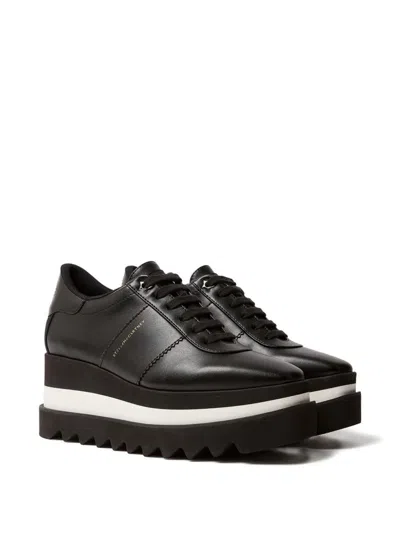Stella Mccartney Modern Platform Sneakers Contrast Sole In Black