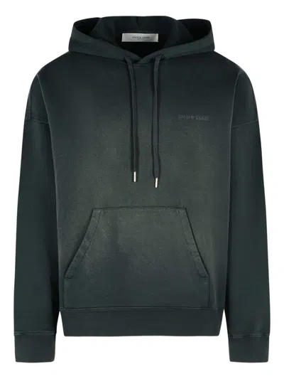 Golden Goose Deluxe Brand Bleached Effect Drawstring Hoodie In Green