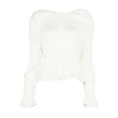 By Malene Birger Ovas Ruffled Blouse In Gray