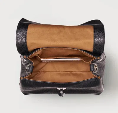 Zanellato Shoulder Bag With Stud Embellishment And Top Handle In Black